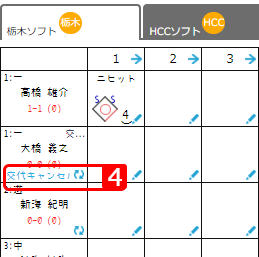 選手・守備変更